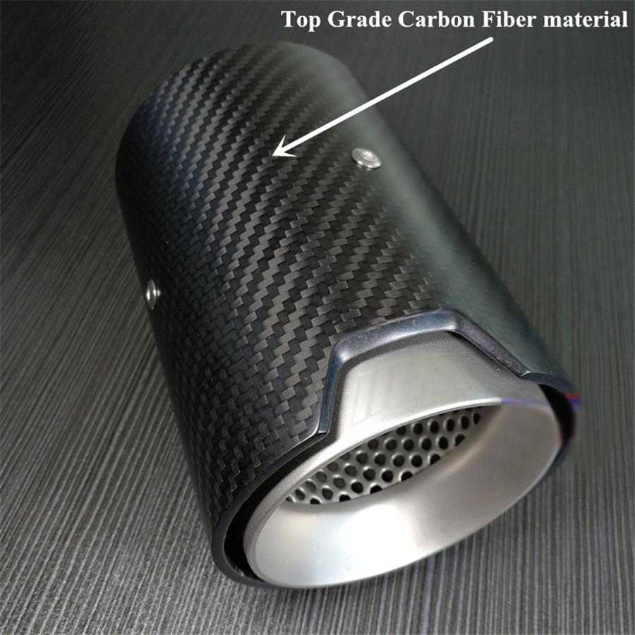 2.5" Matte Carbon Fiber Exhaust Tip Pipe Cover For BMW M2 M3 M4 M5 M6 X5M X6M