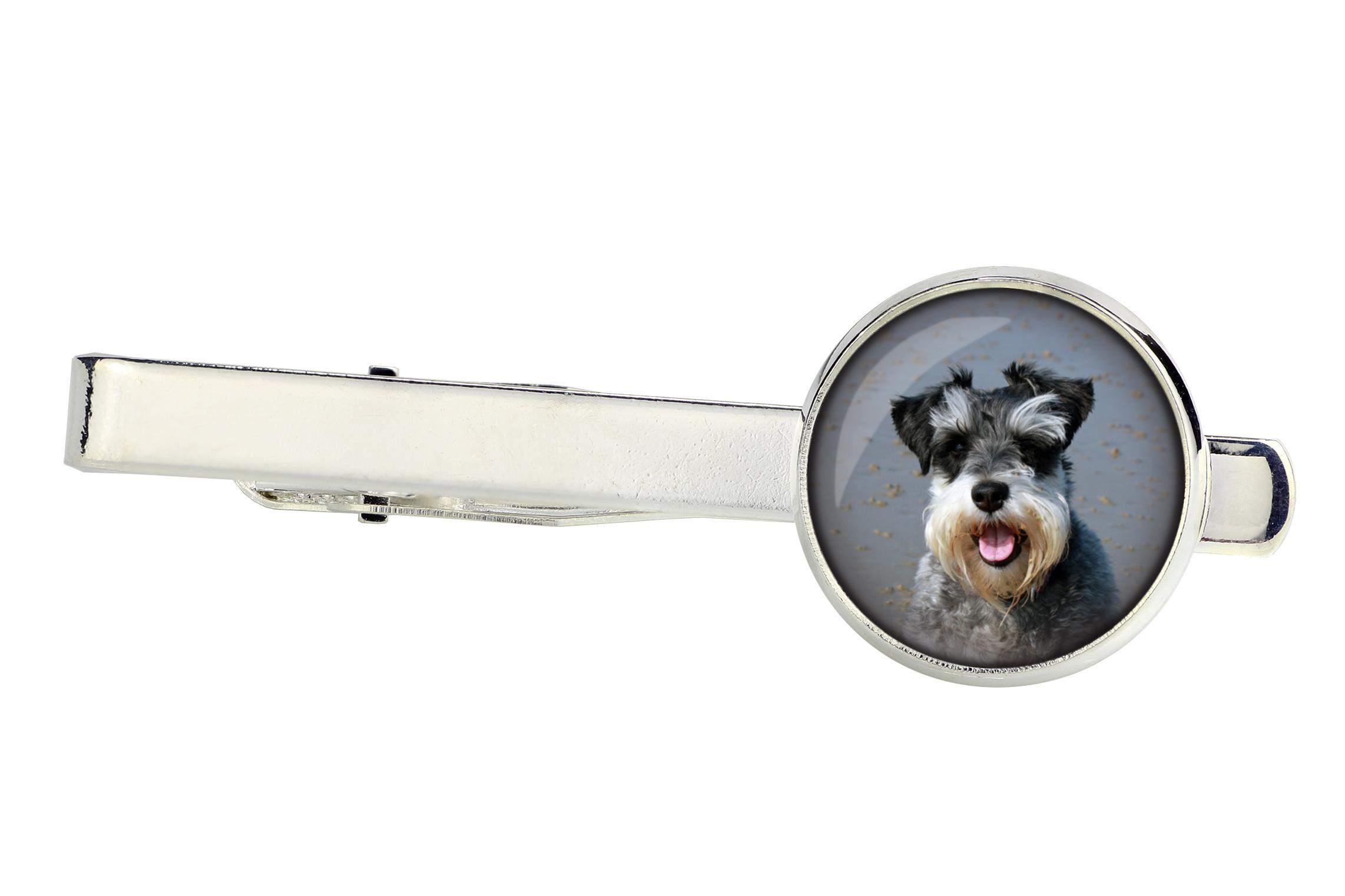 

Schnauzer - tie clip, ornament, jewelry for an evening outfit by Art-Dog срібний