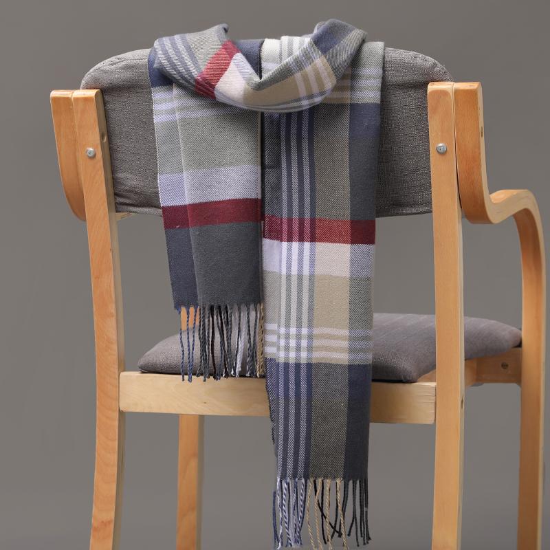 180*35cm new  Men Scarf Women With Tassel Color Lattice Cashmere muffler Thinker Autumn Warm Female Shawl Long Couple