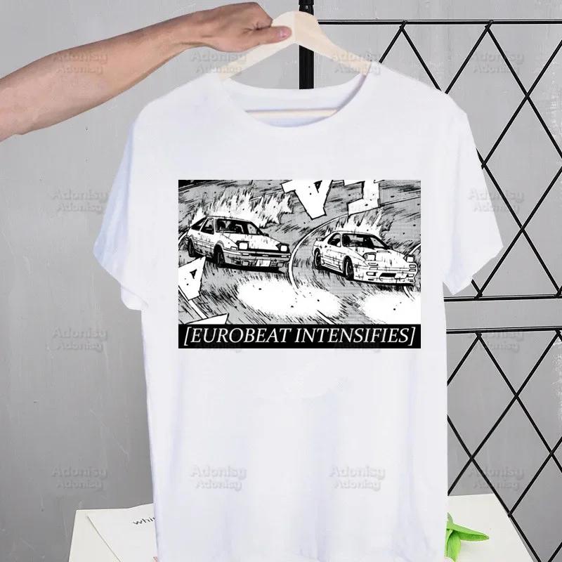 

AE86 Япония Аниме JDM Футболка Унисекс Ретро Топы Футболки Харадзюку Initial D Гоночный Дрифт Автомобиль Футболка Уличная одежда Хип-хоп Мужские футболки Футболка 4XL