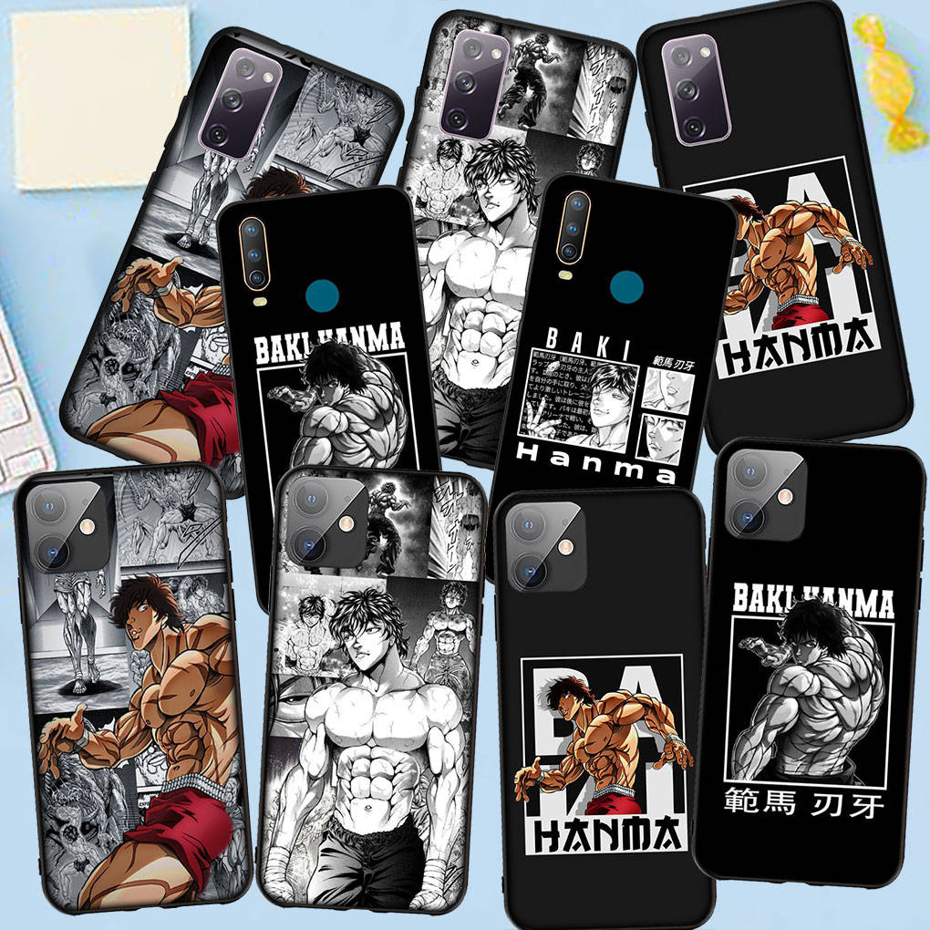 Pouzdro na telefon Samsung Galaxy S25 S24 S23 iPhone 16 15 Xiaomi Redmi Note 14 13 12 16E X 11 Pro Max OPPO Moto G54 13C 14C Huawei Anime Hanma Baki Cover