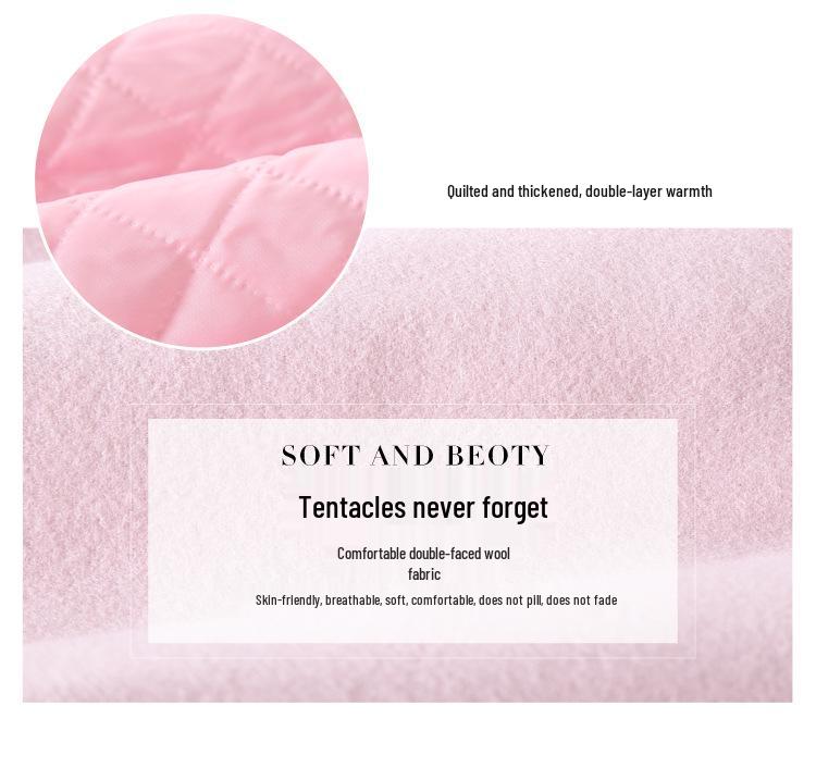 Girls' Autumn/Winter Double-Faced Wool Coat – Korean Style Fashionable Thickened Outerwear for Older Kids