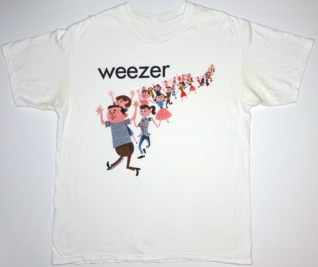 

Vtg Weezer Band Music Lover Heavy Cotton White Full Size Unisex Shirt MM1497 5XL різнокольоровий