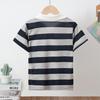 Kids' Striped Multicolor Polo Shirt - Boys' Gentleman Casual or Girls' Solid Short Sleeve Tee