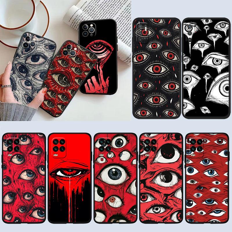 IK62 Spooky Scary Face Eyes New High-End Shell Phone Case for iPhone SE X XS XR 16E 17 11 Pro Max 8 7 6 6s Plus Air