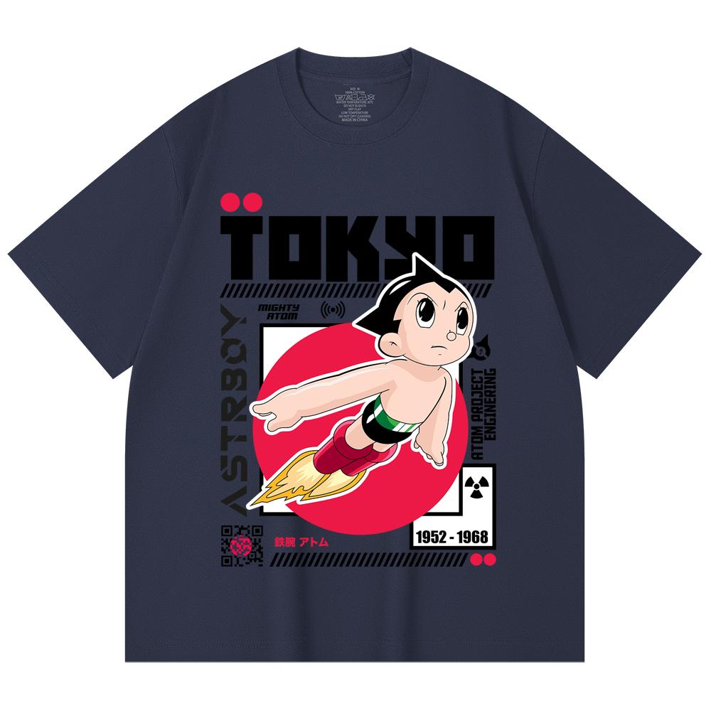 230 g/m² 100% Baumwolle Astro Boy V2 Druck Unisex Schweres Baumwoll-T-Shirt