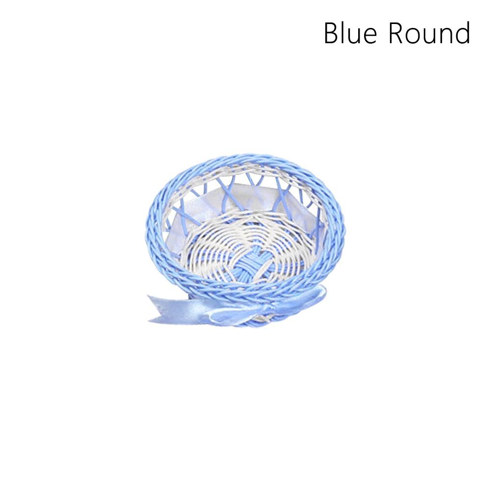 Beautiful Hand Made Flower Storage Basket Hand-Woven Round/Oval Shape Wicker Flower Basket Shopping Storage Hamper Basket