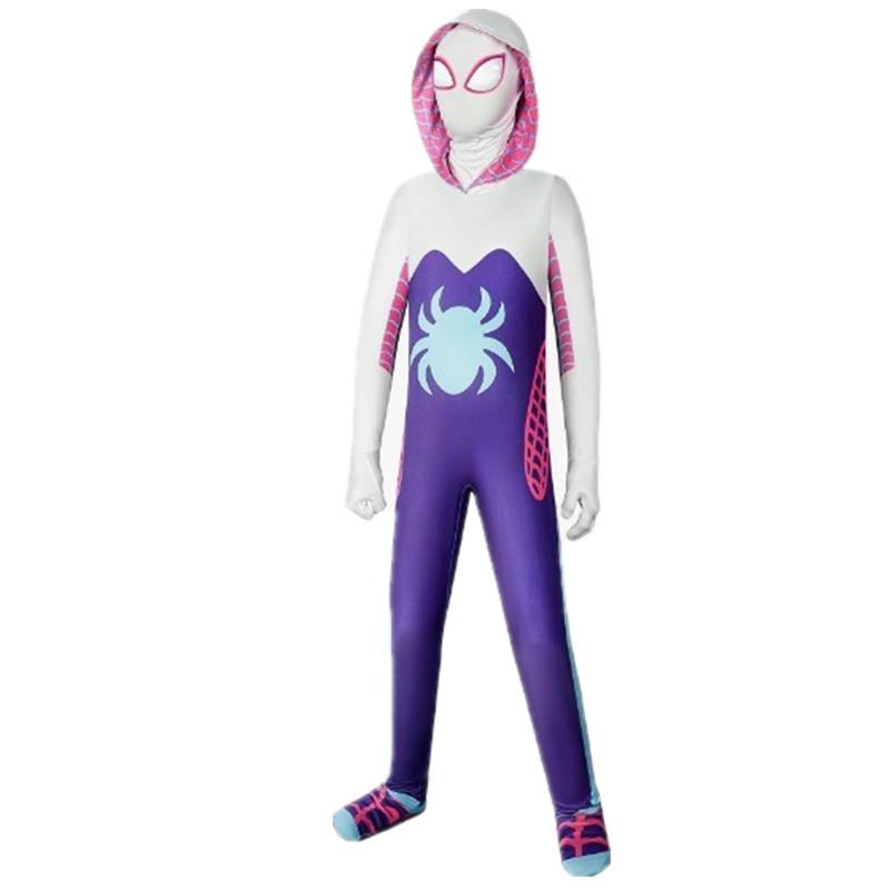 

Halloween Gwen Woman Spider-Man Parallel Universe Costume Bodysuit Kids Adult Hero Costume 100 yards