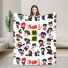 Ranma 12 Chibi Cute Blanket Fleece All Season Japanese Anime Multifunction Soft Throw Blanket for Bedding Bedroom Rug Piece