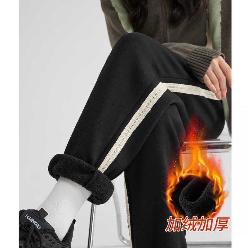 Sweatpants women's pants new small leggings gray casual autumn and winter versatile velvet nine-point sweatpants