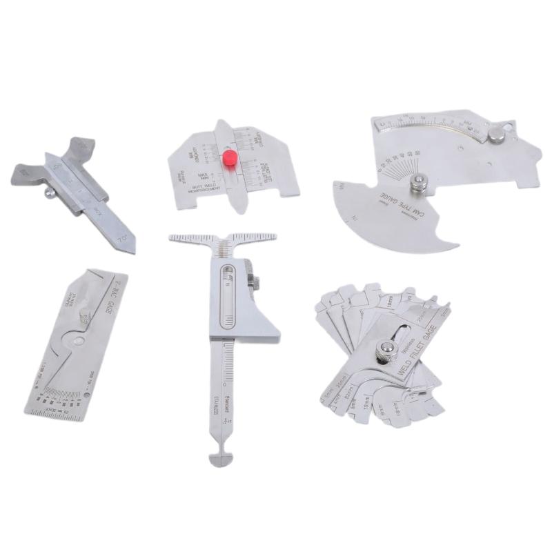 

Comprehensive 6pcs Welding Inspection Gauges set Steel Welding Gauges Set Simple to Use for Accurate Quality Assessment 1