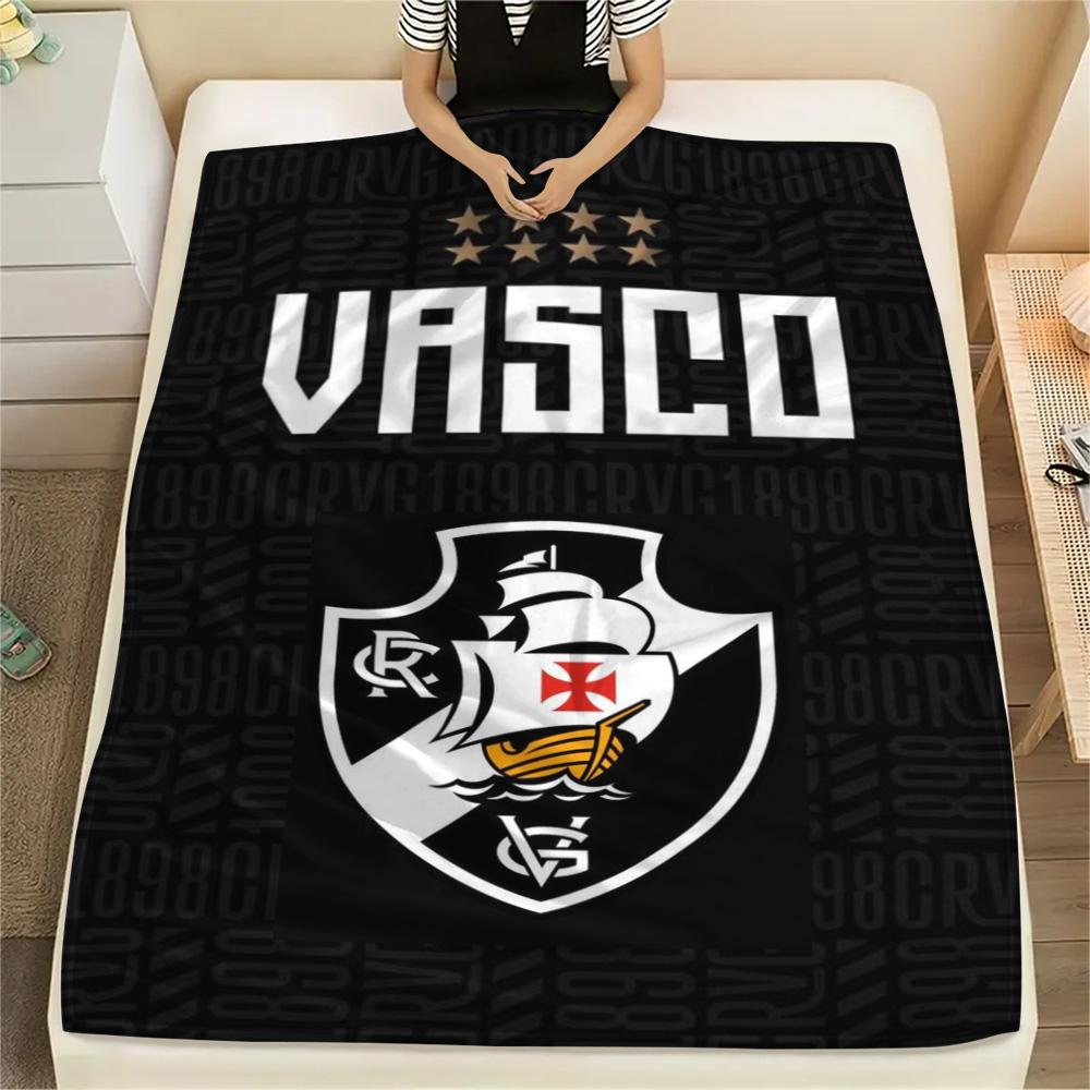 1Pc CR Vasco Da Gama Print Flannel Blanket High Quality Warm Comfortable Cover for All Seasons Perfect for Gifts Home Decor