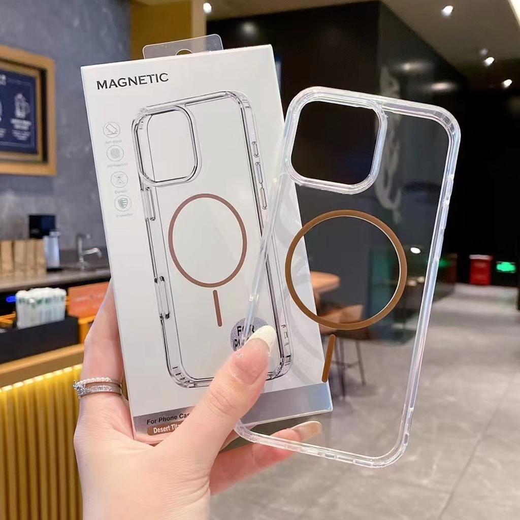 For Apple 17air Colorful Transparent Magnetic Phone Case High-end, Advanced and Simple for Apple Phone Case Magnetic