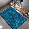 Day of the Dead Blue Carpet suitable as a non-slip mat for the living room or bedroom sofa