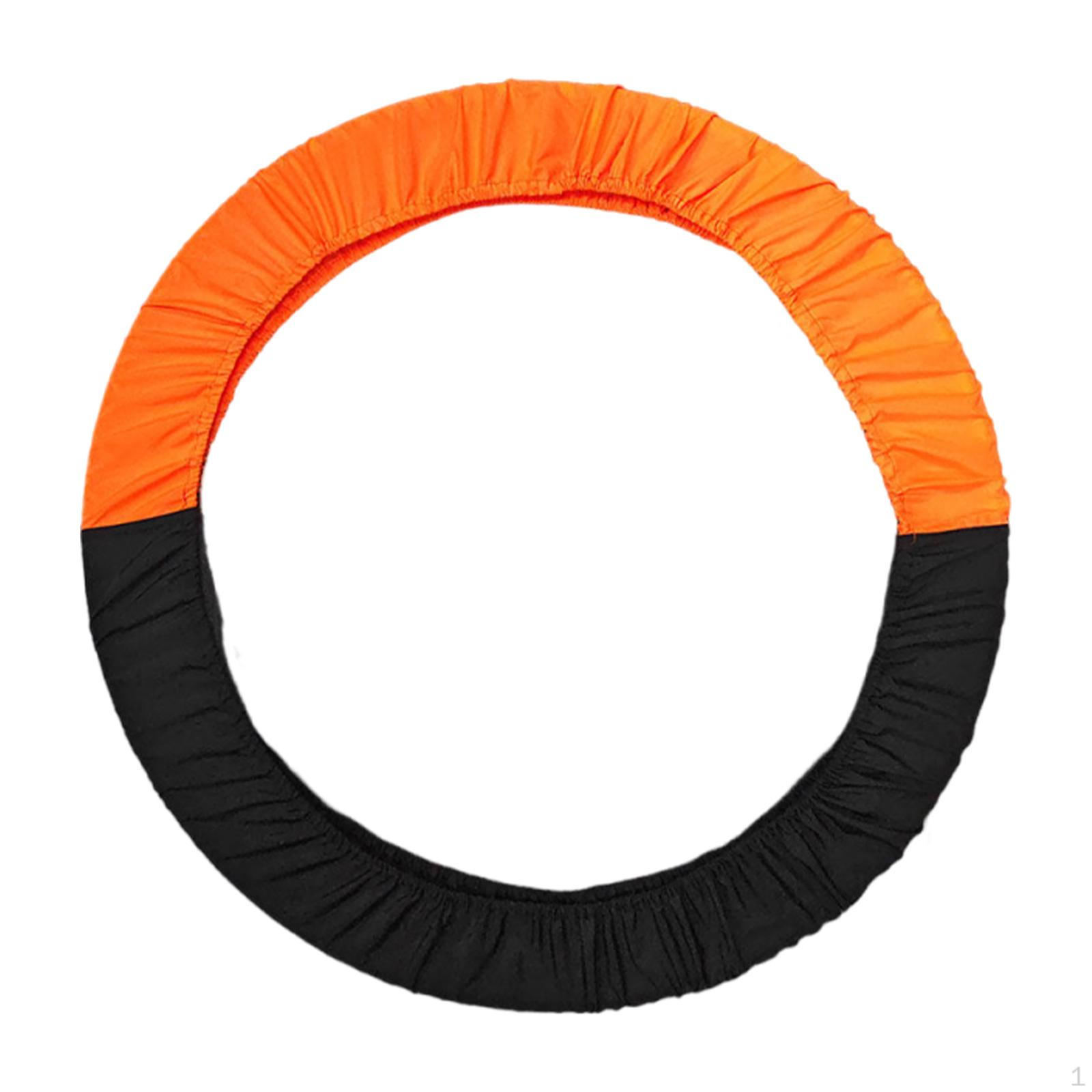 

Cover for Artistic And Rhythmic Gymnastics Rings, Elastic Lightweight Case Calisthenics Black and Orange