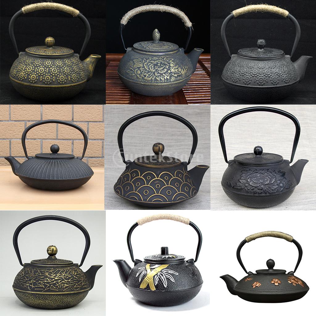 My Extreme Outdoor Activities Black Japanese Cast Iron Tea Teapot Kettle Trivet Strainer Gift 9 Patterns