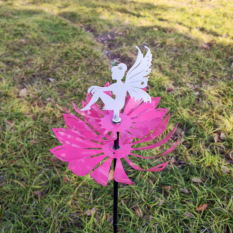 Eisen Windmühle Außengartendekoration Drehend Terrasse Kreative Aquascape Ornamente