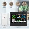 Digital Weather Clock with Touch Screen Technology for Indoor Outdoor Temperature Humidity Range Monitoring Function