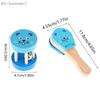 {MX} Cartoon Wooden Animal Rattle Castanets Five-stud Rattle Bell For Kids Educational Toys Baby Orff Rhythm Instruments Gift