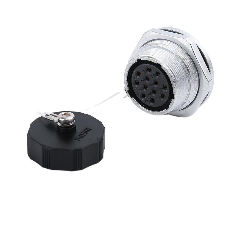 WEIPU WS24 TQ/ZMQ 2 3 4 9 10 12 19 Pin Electrical  Wire Soldering Charger Aviation M24 Connector Metal Power Adapter IP65