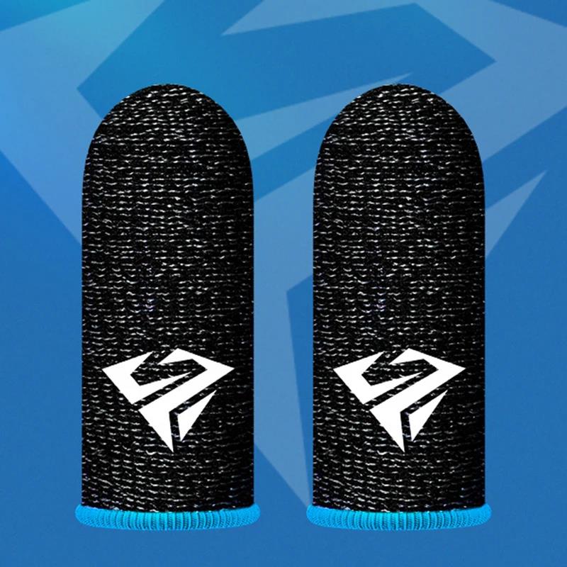 2x Mobile Game Fingertip Gloves Gamer Sweatproof Anti-slip Touch Screen Finger Sleeve Breathable Gaming Finger Cover Sweat-proof 5