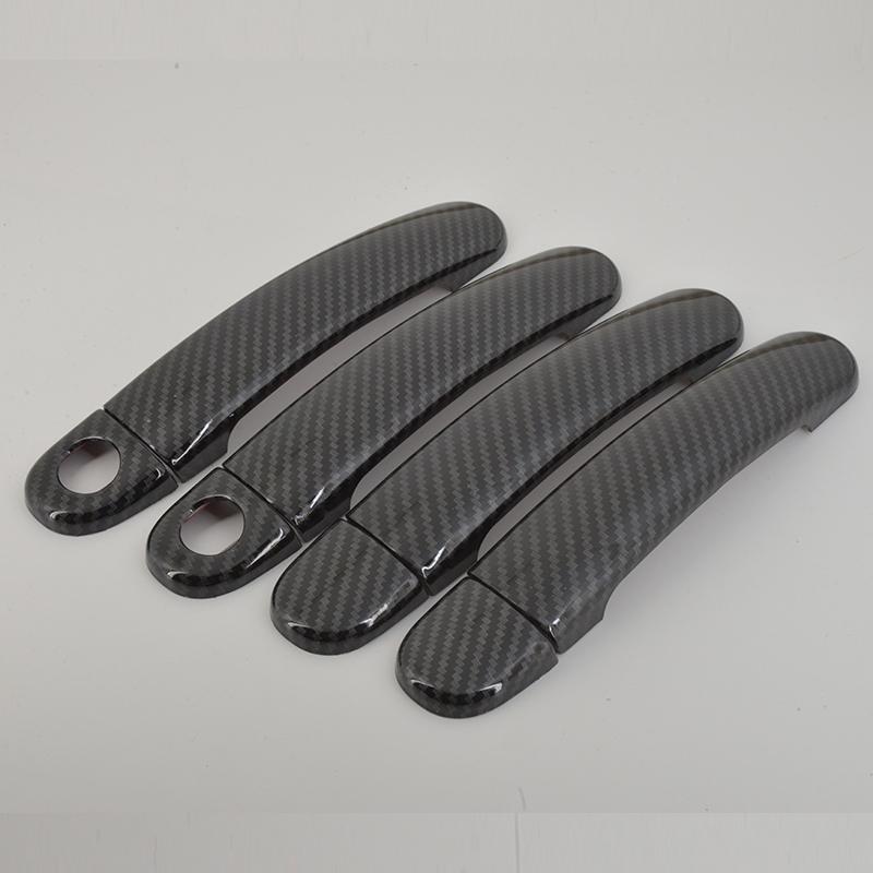 FOR Volkswagen VW Golf 4 Mk4 1999-2004 Accessory Glossy Carbon Fibre Pattern Door Handle Covers Trim 2000 2001 2002 2003
