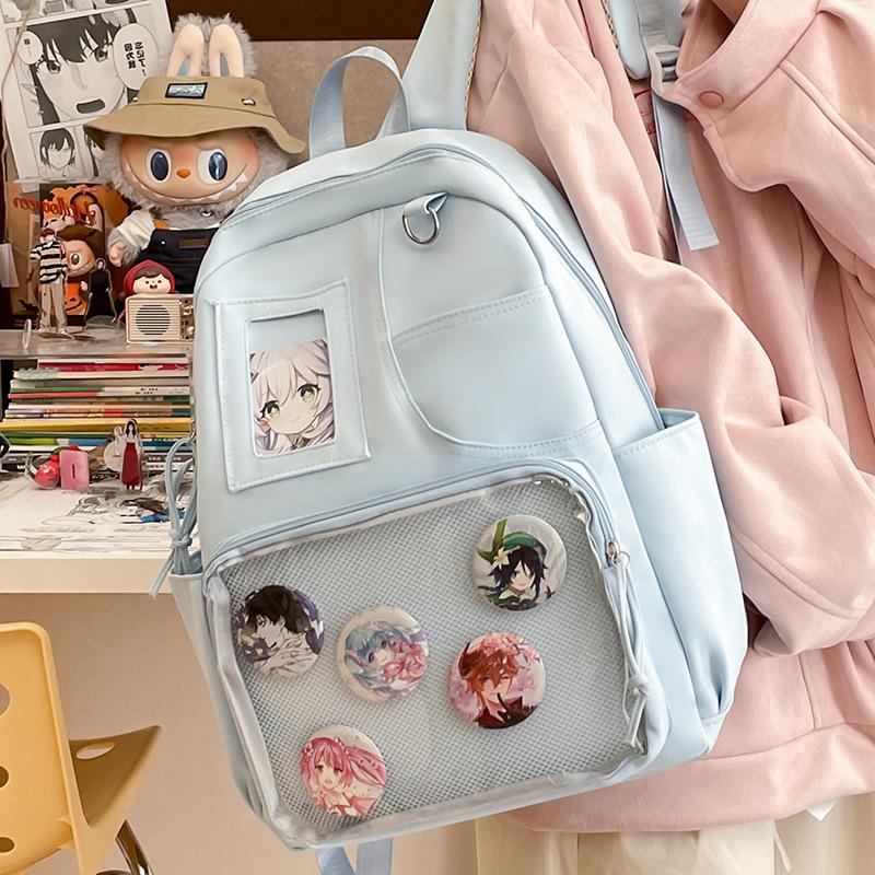 Japanese Ins College Backpack Junior High School College Student Schoolbag Women's Large-capacity High-value Going Out Backpack