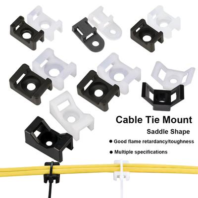 100 Stück Kabelbinder Satteltyp Kunststoff Befestigungsbasis Draht Halter Befestigungssitz Lade Datenkabel Wickler Nylon HC-0~ HC-7,HC-1S~HC~2S