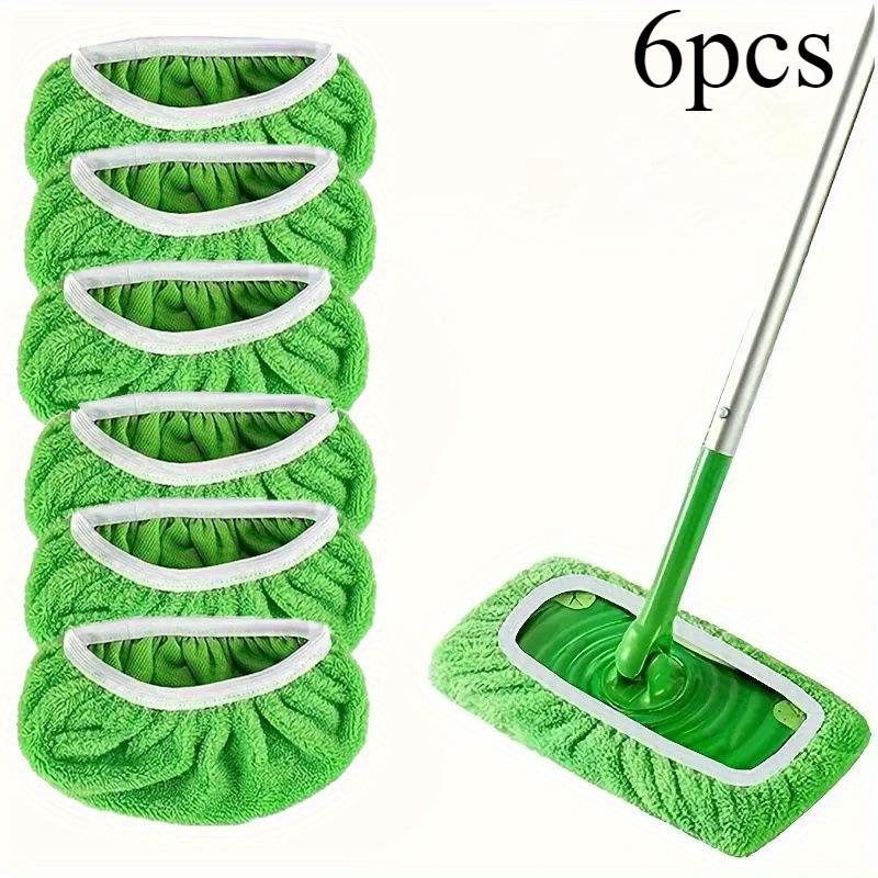 

Premium 6PCS Microfiber Mop Replacement Pads – Dual-Use Wet & Dry Floor Cleaning Covers, Universal Fit for Rotating Mops, Green армия зеленый