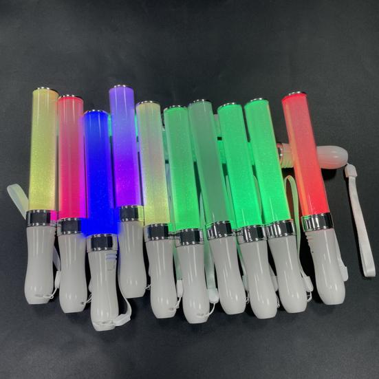 LED Glow Light Stick 15 Color Flashing Light Sticks with Rope 2 Lighting Modes Battery Powered Lightweight Party Light Stick for Festivals Rave Party