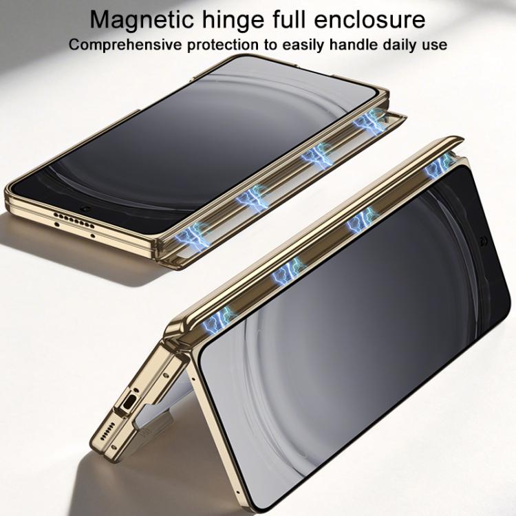 Phantom Magnetic Full Coverage TPU Phone Case For OPPO Find N6 5G, Plating Transparent Shockproof Anti-Scratch Protective Cover