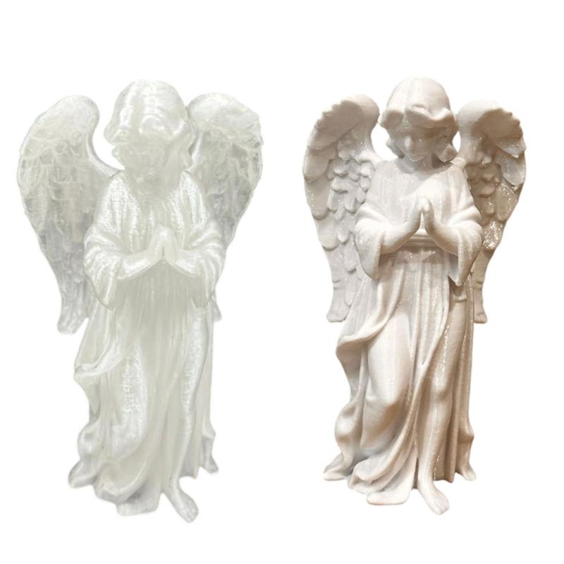 Guarder Angel Figurines Resin Wing Angel Statue Table Ornament Praying Angel Sculpture Housewarming Gift Home Decors