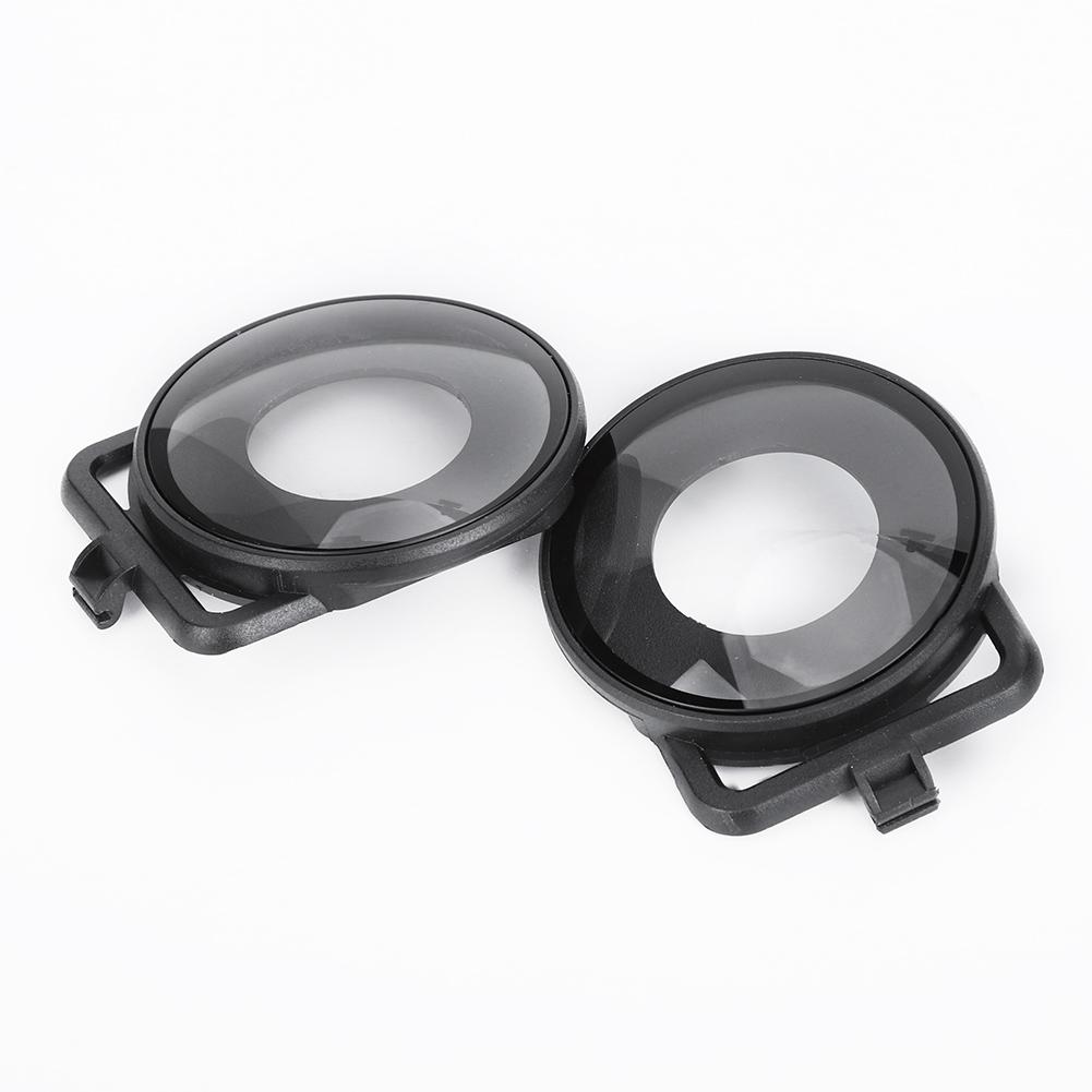 2PCS Plastic Waterproof High Light Transmittance Panoramic Lens Protector Protective Guard Cover