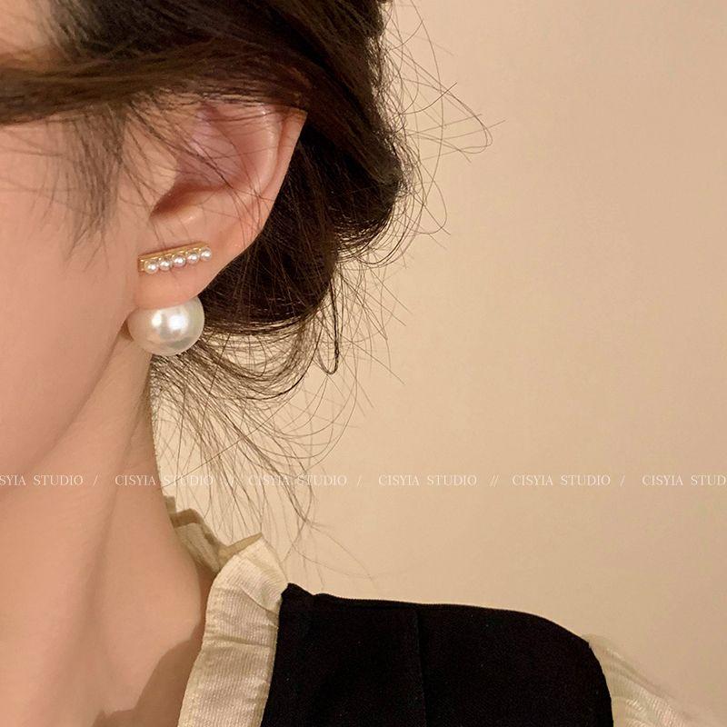 

Niche Style Women s Sterling Silver Needle Elegant Autumn Best Selling Pearl Minimalist word Pearl