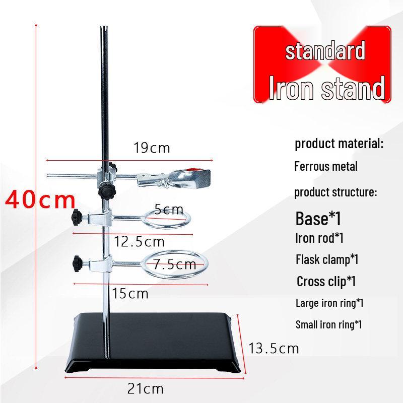 Large Stainless Steel Laboratory Iron Stand with Cross Clamp and Butterfly Clamp