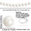 Wedding Backdrop Hanging Decor, Faux Pearl White Round Ball Ornament, DIY Beaded Garland for Ceremony Decoration
