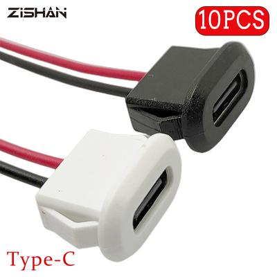 1-10 pz USB Tipo C Connettore Tipo-C Con fibbia della carta Femmina 3A Ad Alta Corrente di Ricarica Veloce Jack Porta USB-C Spina del Caricatore Presa