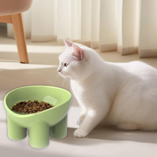 

Raised Pet Food Bowl Anti-Slip Dog Cat Dish Anti Vomiting Elevated Pet Bowl for Indoor Pet Food Water Feeder жовтий