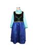Gefrorene Anna Cosplay Kleid für Mädchen Kinder Prinzessinnen Kostüm Party Outfit Blau Halloween Bühnenkleid