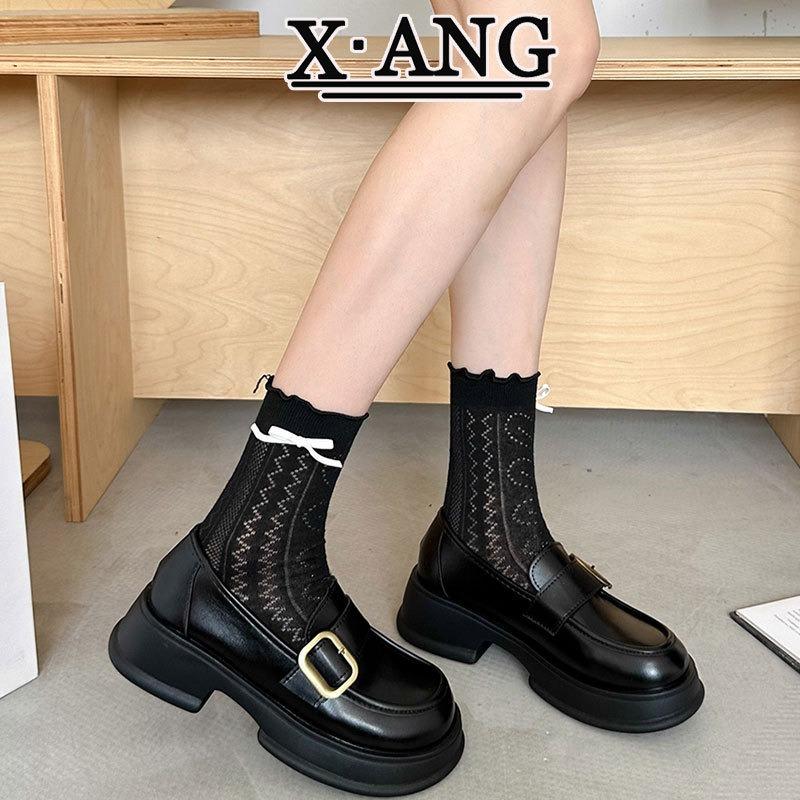 Small leather shoes college style Mary Jane women's shoes spring new leather platform single shoes