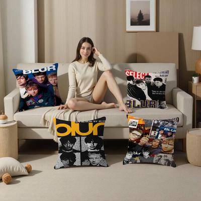 B-Blur Band Cushion Cover Inches Farmhouse Decor Home Throw Pillow Covers For Couch Decorations