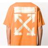 Men's Off-White Bronzing Arrow Rubber Strap Patch Short Sleeve T-Shirt OMAA038R201850021948