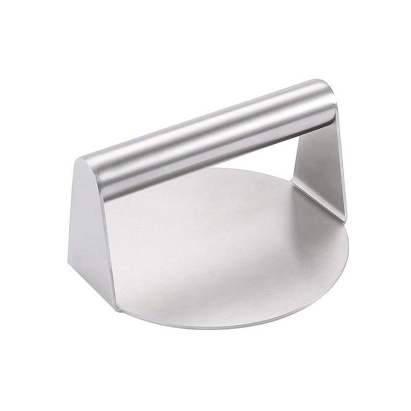 In Stock Stainless Steel Oak Dual-Shape Hamburger Press