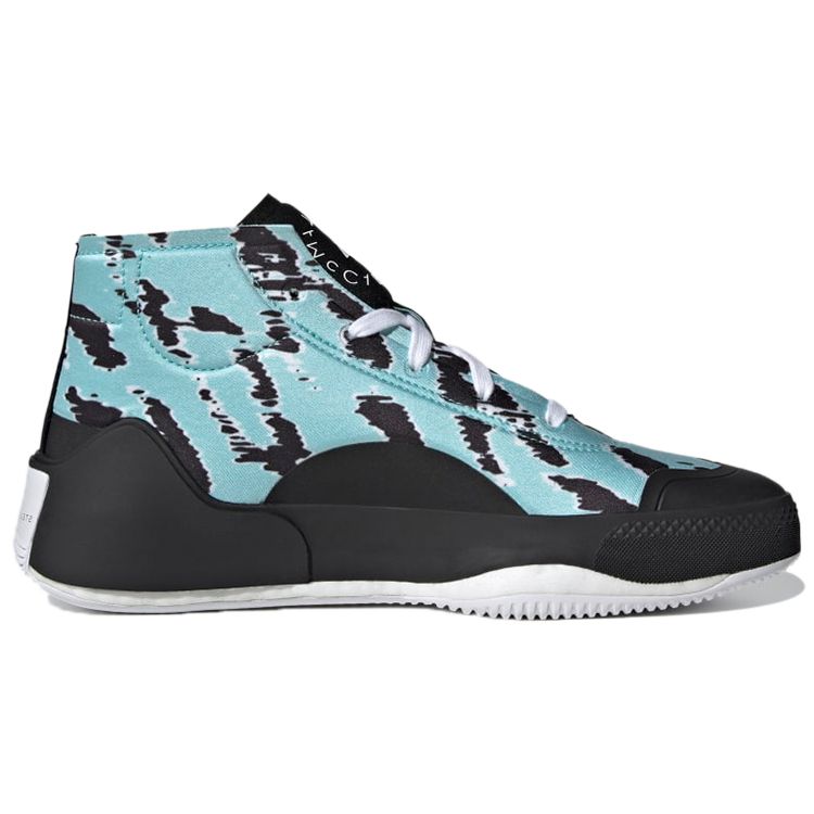 Adidas Treino Mid Graphic Casual Durable Support High-Top Training Shoes Women Sneakers Black Blue GZ4382