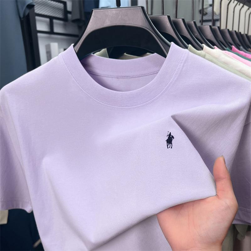 Tricou bărbați din bumbac pur cu mânecă scurtă și gât rotund - Stil casual japonez