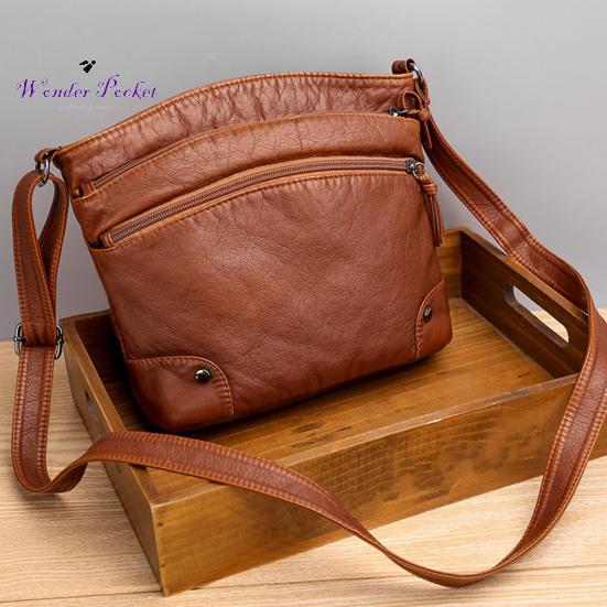 

Сумка на плечо, однотонная, большая вместимость, винтажная, простая, с несколькими карманами, женская сумка на ремне для покупок