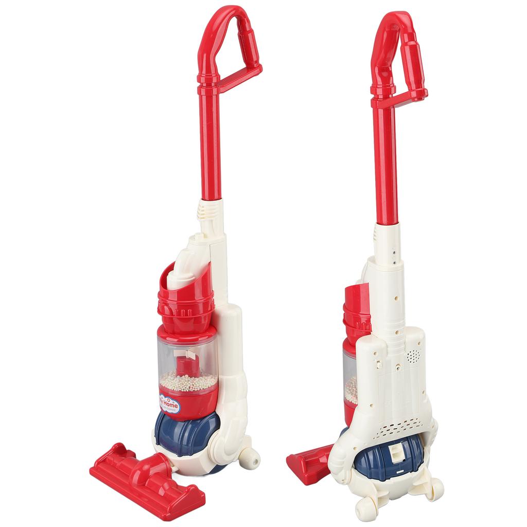 Vacuum Cleaner Toy Red Easy To Grip Detachable Working Suction Toy for Kids Over 3 Yeas Old
