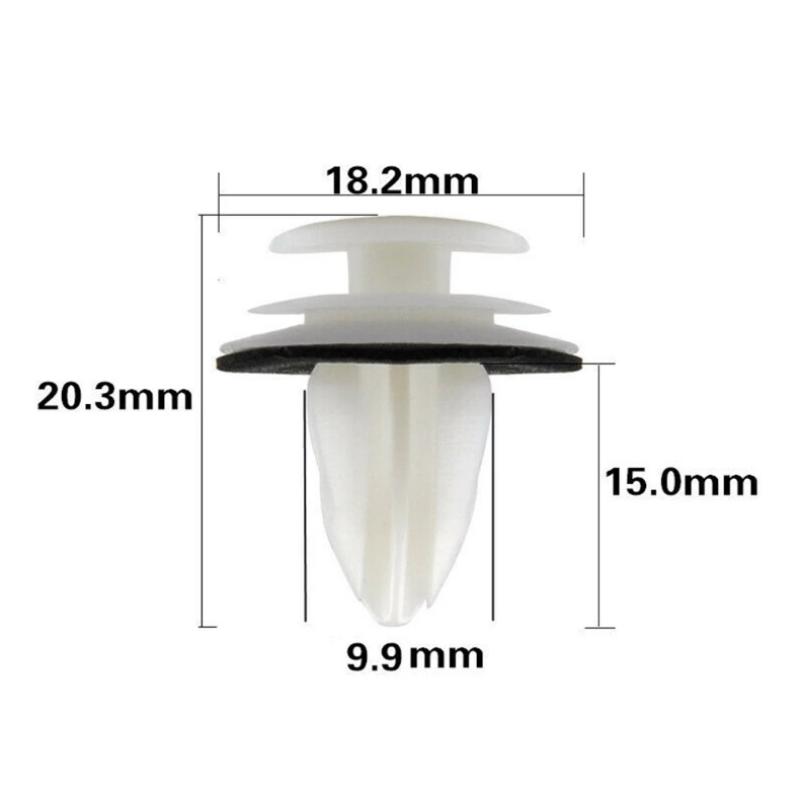 50PCS Door Panel Clip with Seal Ring Fastener Rivet Bumper Clip Retainer for BMW Mustang Toyota Honda Mercedes Benz KIA Ect Car Accessories