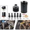 2-Port Billet Aluminum Oil Catch Can with Breather Air Filter, Universal Car Modification Oil Separator
