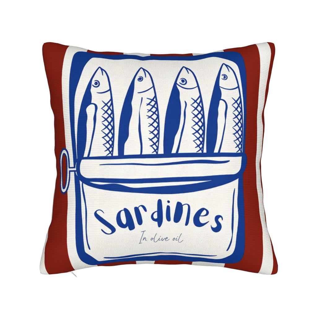 Cuadros Decorations Sardines Nordic Pillow Case Soft Pillow Cover For Living Room Sofa Kawaii Pillowcases